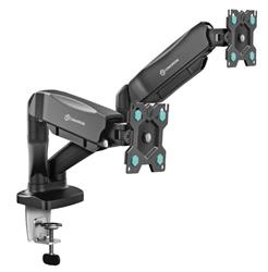 ONKRON Dualny plynový stolný držiak pre 13 až 32"LED monitory do 8 kg, čierny