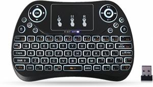 Openbox LI-ION8, mini bezdrôtová klávesnica s touchpadom, li-ion, podsvietená, rozbalená
