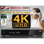 OPTICUM AX 4K UHD BOX HD51, Linux, DVB-S2+T2/C