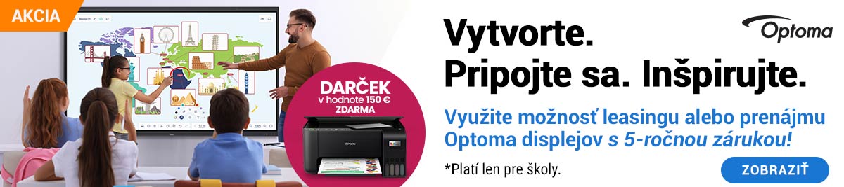 Optoma displeje s 5-ročnou zárukou a darčekom navyše