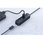 Orico TWU3 USB 3.0, 4-port hub, čierny