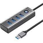 Orico USB 3.0, 4-port hub, sivý, 0,15 m