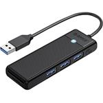 Orico USB 3.0, HUB 3-portový + čítačka SD/microSD, sivý