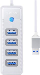Orico USB 3.0, HUB 4-portový, biely