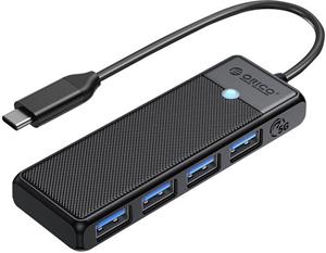 Orico USB-C, HUB 4-portový, čierna