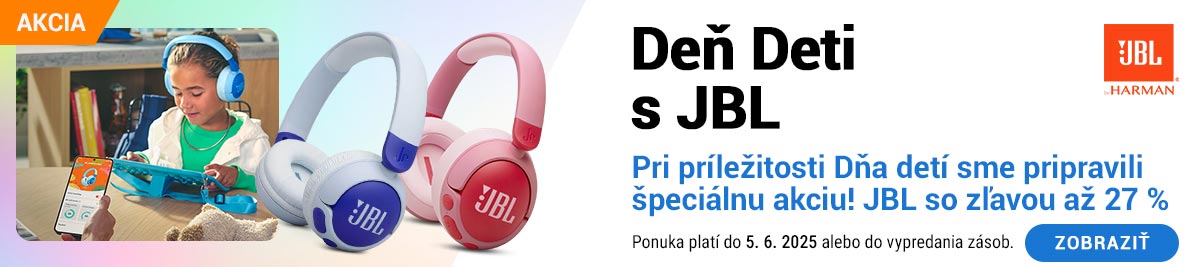 Oslávte Deň detí spolu s JBL! Zľavy až do -27%