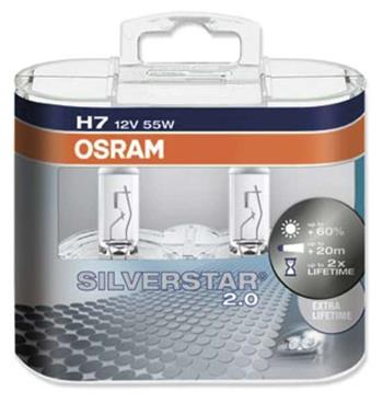 OSRAM žárovka H7 12V, 55W Silverstar 2.0 - sada 2 kusů
