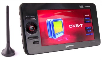 OverMax hybridná TV 9'', HDMI, DVB-T tuner, čierna