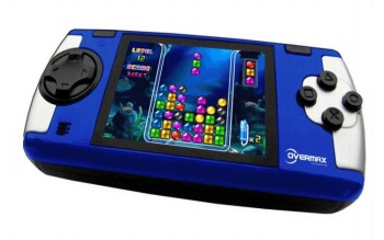 OverMax prenosná herná konzola, 200 hier, 2.5'' LCD, modrá