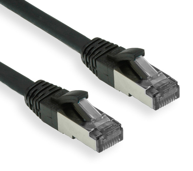 OXnet patch kábel RJ45, cat. 5e, FTP, 1,0m, čierny