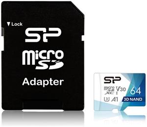 Pamäťová karta MicroSD TF_SDXC UHS-I Superior Pro, 64GB, (SP064GBSTXDU3V20AB)