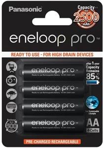 Panasonic Eneloop Pro AA 2500mAh nabíjacie batérie, 4ks, (rozbalené)