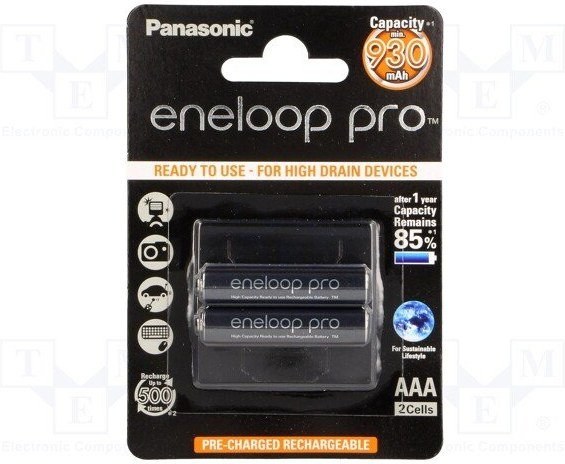 Panasonic Eneloop Pro AAA 930mAh nabíjacie batérie, 2ks