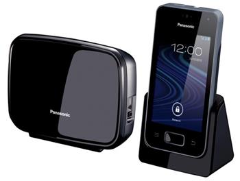 Panasonic KX-PRX150FXB, Premium DECT/GSM dotykový telefon 2v1, 3,5" LCD, Android, WiFi, záznamník