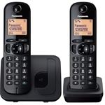 Panasonic KX-TGC212FXB, bezdrôtový telefón, 2x slúchadlo, čierny