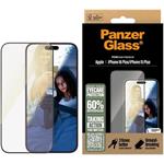 PanzerGlass ochranné sklo UWF EyeCare pre iPhone 16 Plus, čierny rámček