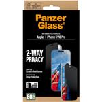 PanzerGlass, Tvrdené sklo UWF 2-Way Privacy s aplikátorom pre iPhone 17/16 Pro, čierna