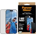 PanzerGlass, Tvrdené sklo UWF 2-Way Privacy s aplikátorom pre iPhone 17/16 Pro, čierna