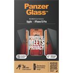 PanzerGlass, Tvrdené sklo UWF Privacy s aplikátorom pre iPhone 15 Pro, čierna
