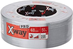 Páska stavebná 4,8cm, X-WAY PRO, 50m, extra silne lepiaca, strieborná