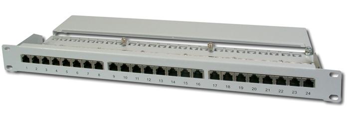 Patch panel 16port Cat6 STP, šedý - DIGITUS