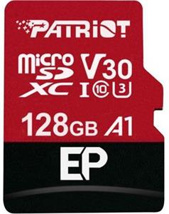 Patriot EP 128GB microSDXC, Class 10 UHS-I V30 A1 + adaptér