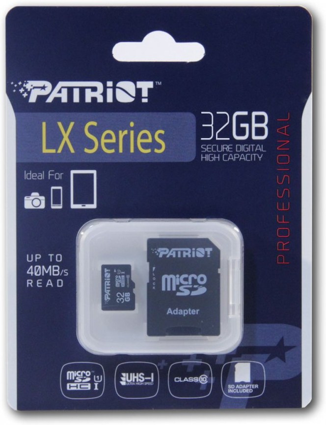 Patriot LX microSDHC 32GB + adaptér