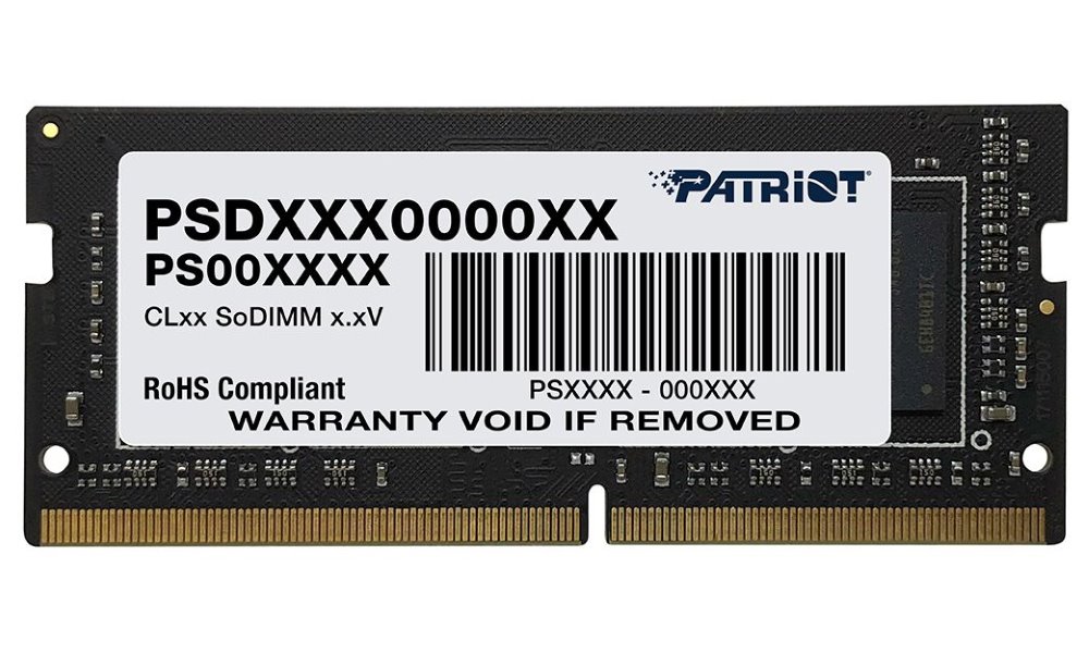 PATRIOT Signature 32GB DDR4 3200MHz / SO-DIMM / CL22 / 1,2V, (rozbalené)