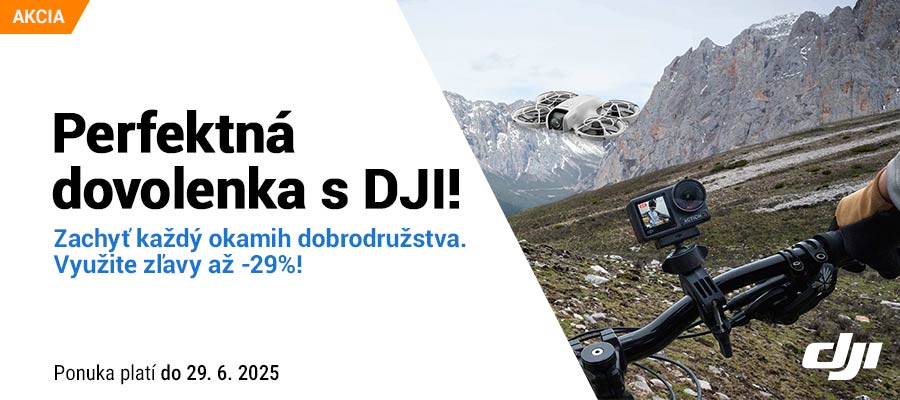 Perfektná dovolenka s DJI! Zľavy až do -29%!