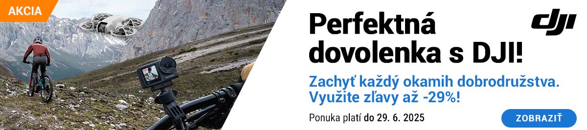 Perfektná dovolenka s DJI! Zľavy až do -29%!
