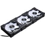 PHANTEKS D30 PWM Reverse Airflow D-RGB, 3 Pack - 120mm, čierna