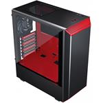 PHANTEKS Eclipse P300 Midi-Tower, temperované sklo, čierna/červená