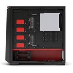 Phanteks Eclipse P400, Midi Tower, temperované sklo, čierno-červená