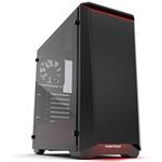 Phanteks Eclipse P400S, Midi Tower, temperované sklo, čierno-červená