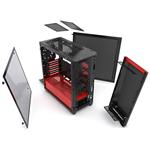 Phanteks Eclipse P400S, Midi Tower, temperované sklo, čierno-červená