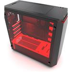 Phanteks Eclipse P400S, Midi Tower, temperované sklo, čierno-červená
