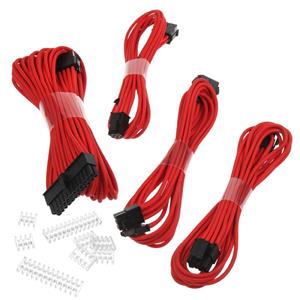 Phanteks Extension, set predlžovacích opletených káblov, 50 cm, červený