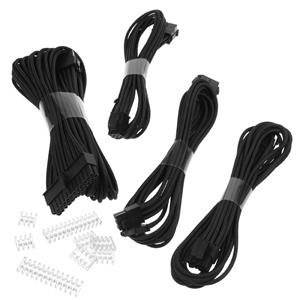 Phanteks Extension, set predlžovacích opletených káblov, 50 cm, čierny