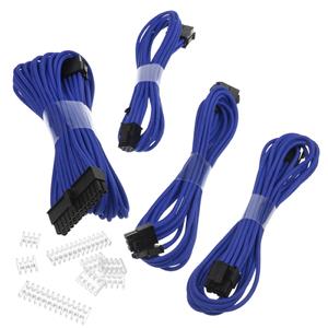 Phanteks Extension, set predlžovacích opletených káblov, 50 cm, modrý