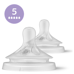 Philips AVENT, Cumlík Natural Response SCY965/02, 5 rýchly prietok 6m+, 2 ks