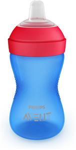 Philips AVENT, Hrnček s mäkkým náustkom SCF802/01, 300 ml, 9 m+, modrá