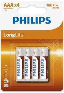 Philips batéria LongLife  AAA, 4ks