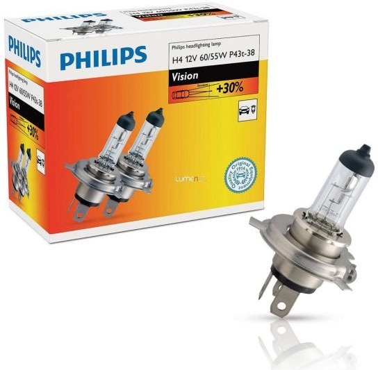Philips H4 Vision +30% 12342PRC2 2ks/bal.