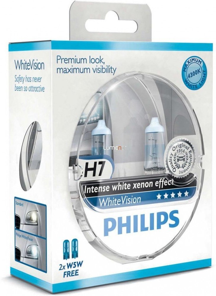 Philips H7 WhiteVision +60% 12972WHVSM 2ks/bal.