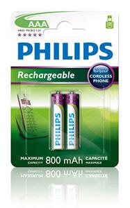 Philips R03B2A80/10, nabíjateľné baterie AAA 800mAh, NiMH - 2ks