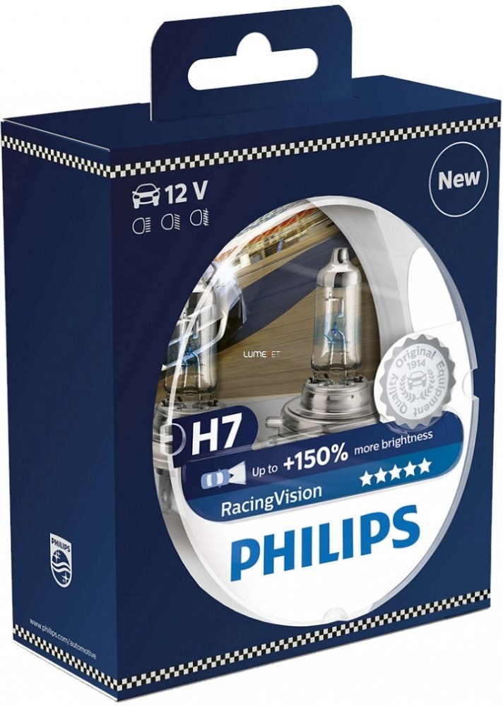 Philips RacingVision H7 +150% 12972RVS2 2ks/bal.