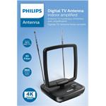 Philips SDV5120/12, digitálna interiérová TV anténa, 36 dB zosilnená HDTV/UHF/VHF/FM