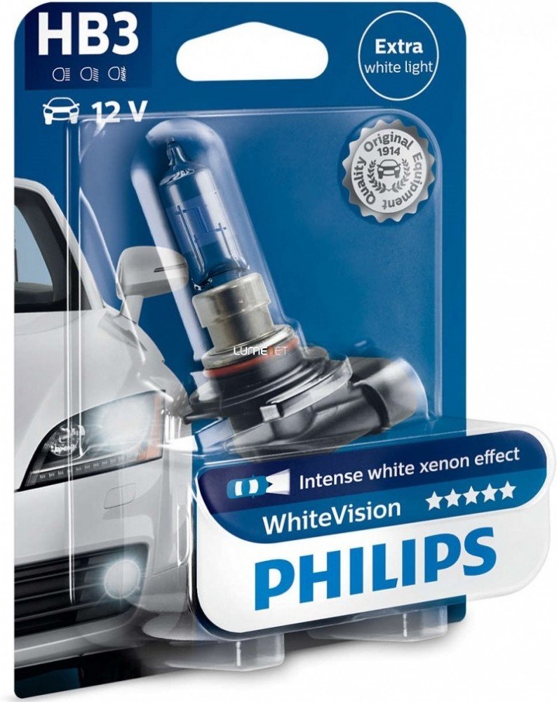 Philips White Vision HB3 +60% 9005WHVB1 blister