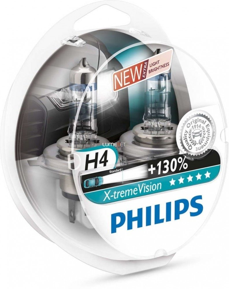 Philips X-tremeVision +130% H4 60/55W 12342XV 2ks/bal.