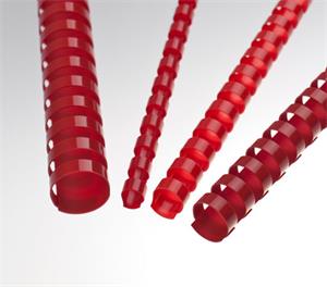 Plastové hřbety 12,5 mm, červené